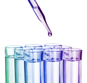colorful chemical with pipette